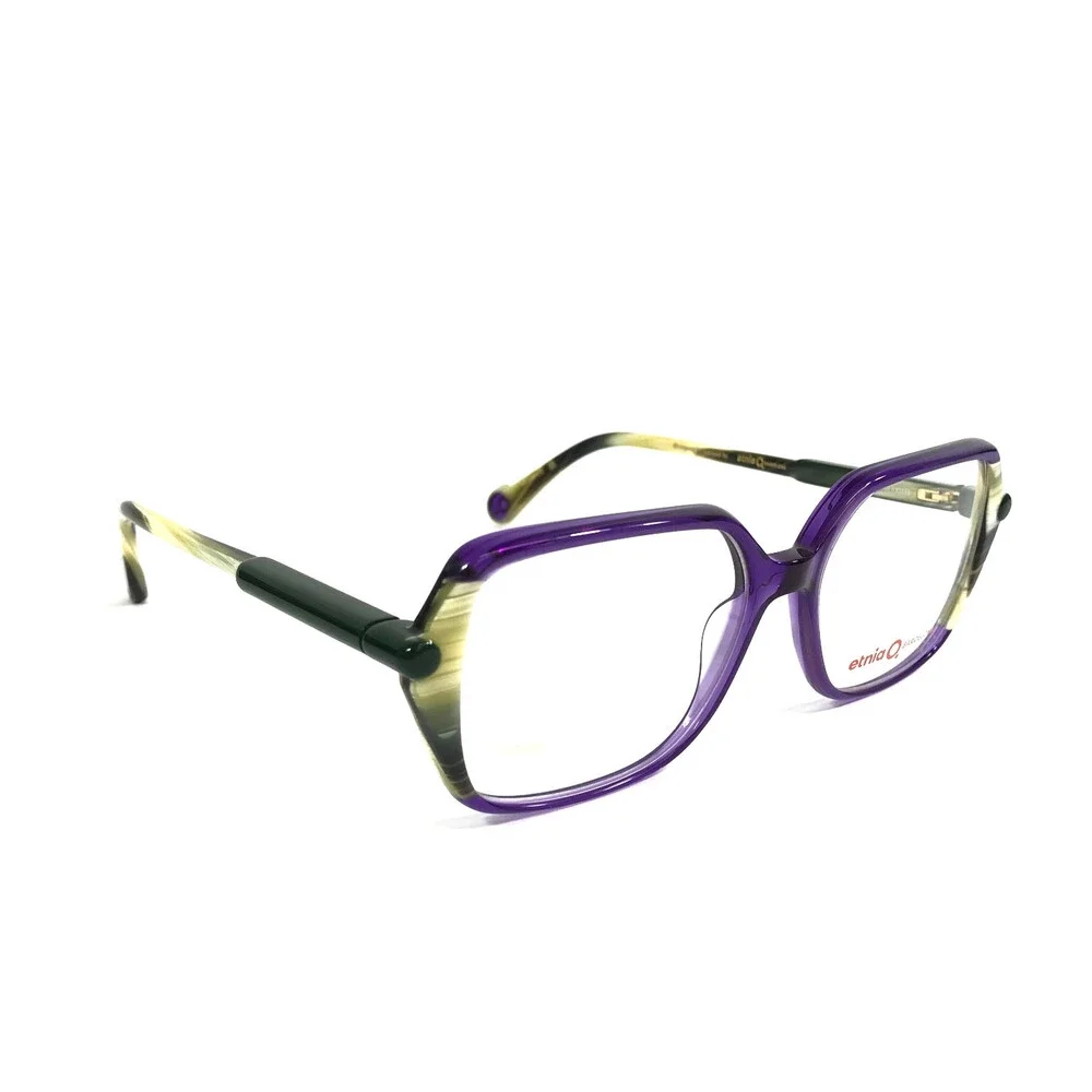 Etnia Barcelona Eyeglasses Frames SIMA PUHO Purple Horn Square 52-15-138